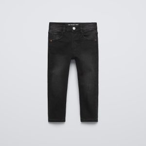 شلوار جین کمر قابل تنظیم و زیپ دار از برند زارا (بچه گانه)