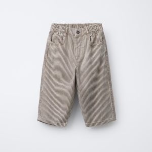 شلوار گشاد راه‌راه با کمر کشی از برند زارا