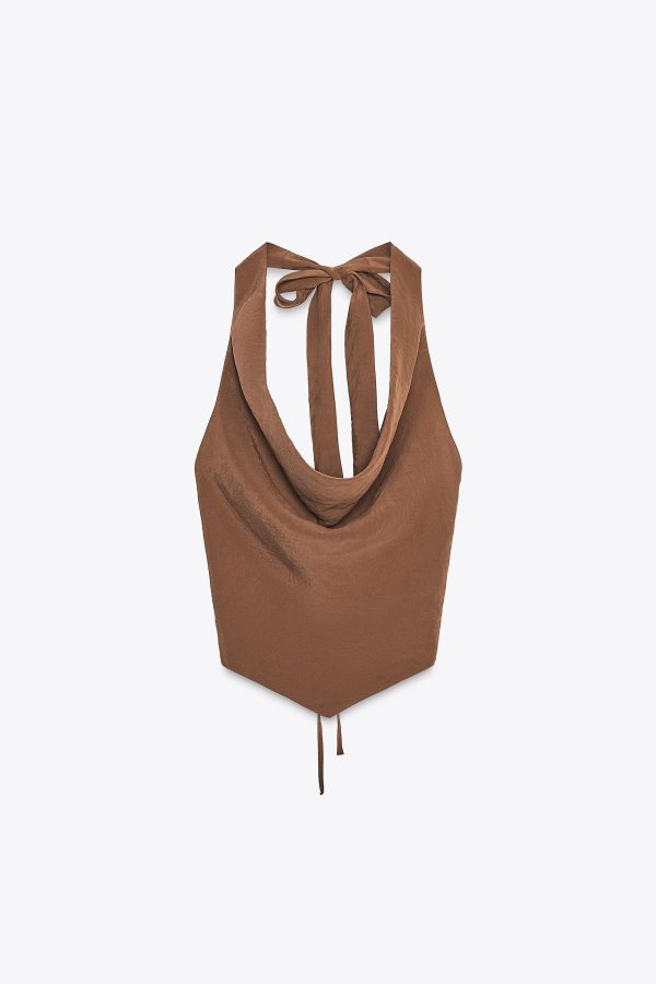 DRAPELİ HALTER DÖKÜMLÜ TOP - از برند زارا