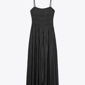 پیراهن میدی ویسکوز با یقه الاستیک از برند زارا (زنانه)