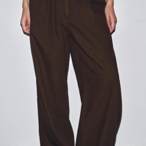 شلوار کتان زنانه با کمر کشی از برند زارا (زنانه)