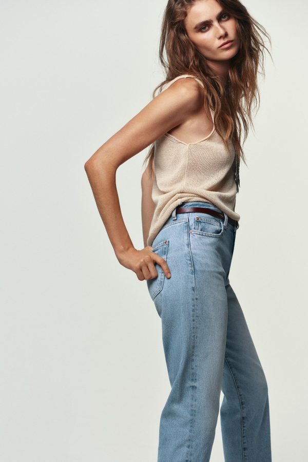 Z1975 NEW MOM FIT VINTAGE GÖRÜNÜMLÜ YÜKSEK BEL KEMERLİ JEAN - از برند زارا