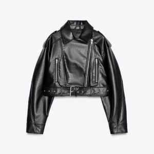 کت تک بلند یقه کلابی با جیب زیپ‌دار از برند زارا (زنانه)