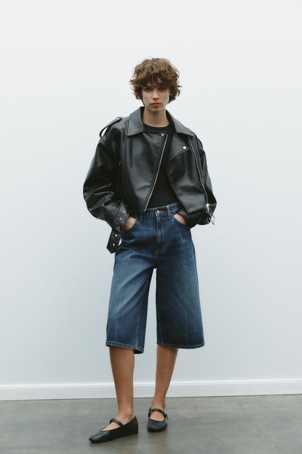SUNİ DERİ CROP BIKER CEKET - از برند زارا
