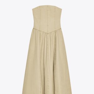 پیراهن میدی چین‌دار با یقه صاف از برند زارا (زنانه)