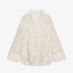 پیراهن زنانه آستین بلند پنبه‌ای از برند زارا