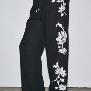 شلوار زنانه با جزئیات گلدوزی گل از برند زارا (زنانه)