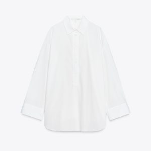 پیراهن زنانه یقه پوLO با چاک از برند زارا (زنانه)