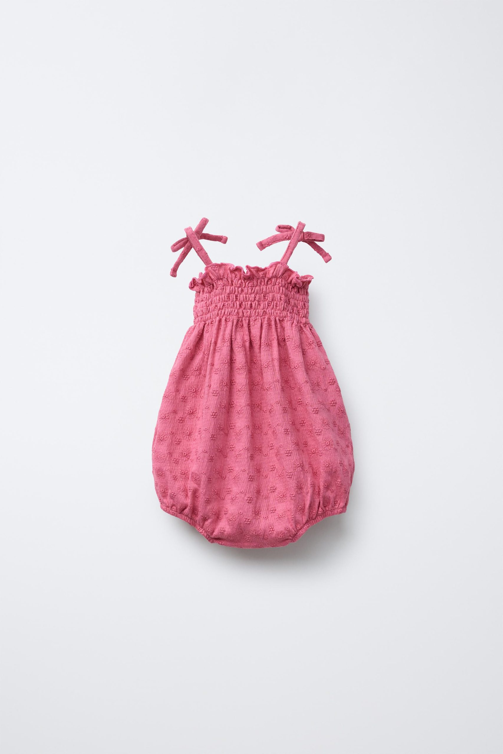 بادی یقه صاف با گره و گلدوزی از برند زارا (بچه گانه)