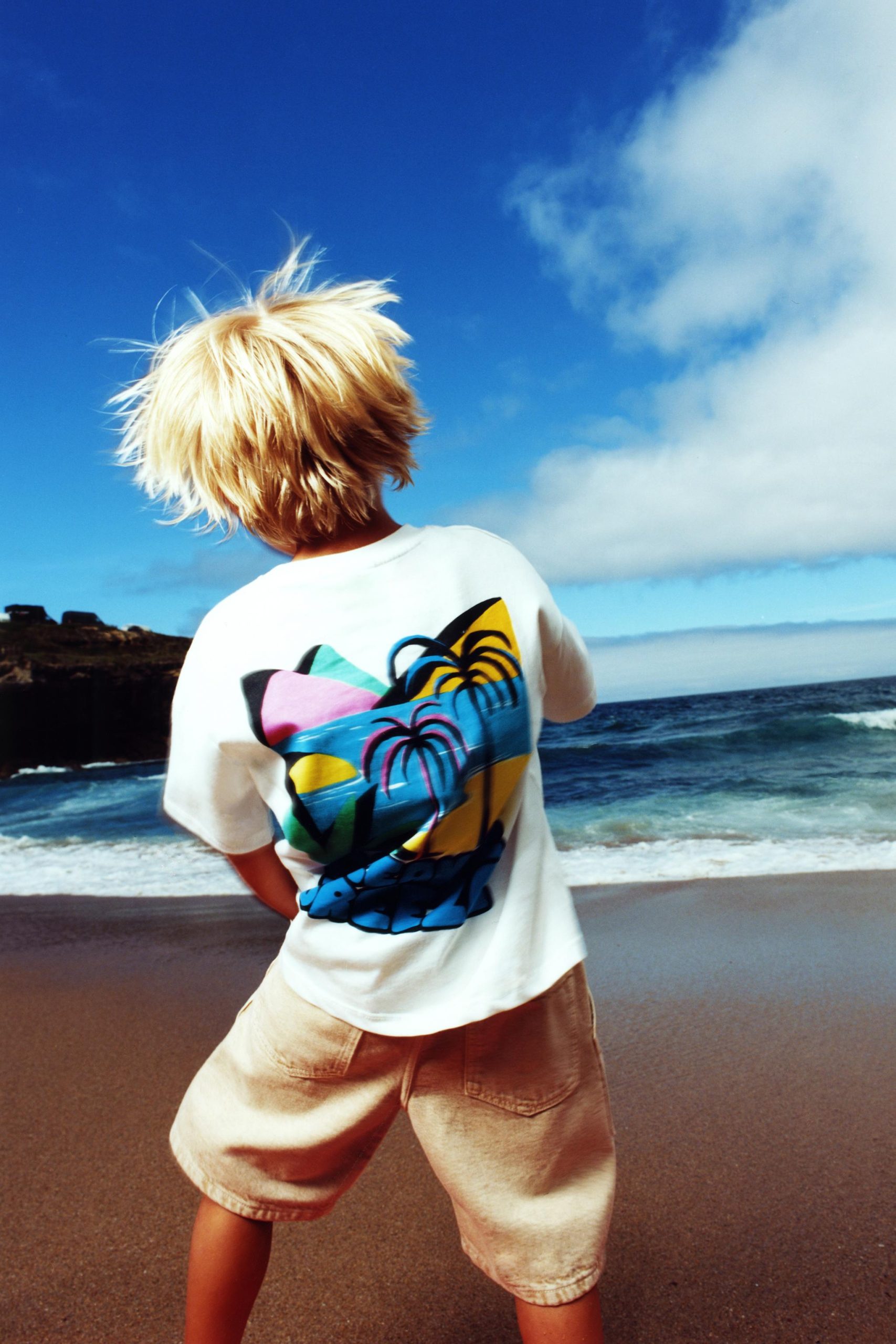 تیشرت یقه گرد پنبهای با طراحی چاپی از برند زارا