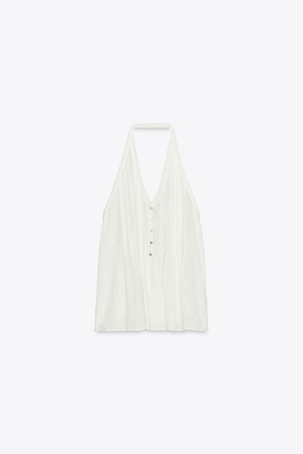SIRT DEKOLTELİ HALTER YAKA TOP - از برند زارا