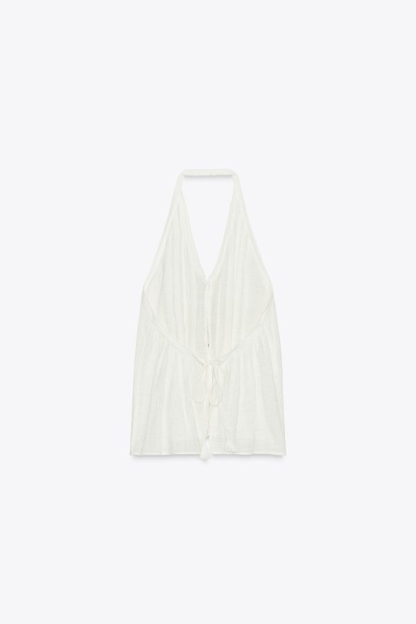 SIRT DEKOLTELİ HALTER YAKA TOP - از برند زارا