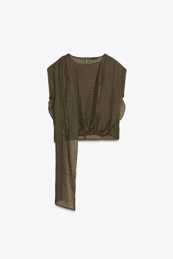 DÖKÜMLÜ FULARLI TOP - از برند زارا