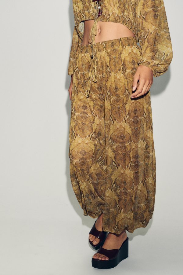 DESENLİ ŞALVAR PANTOLON - از برند زارا