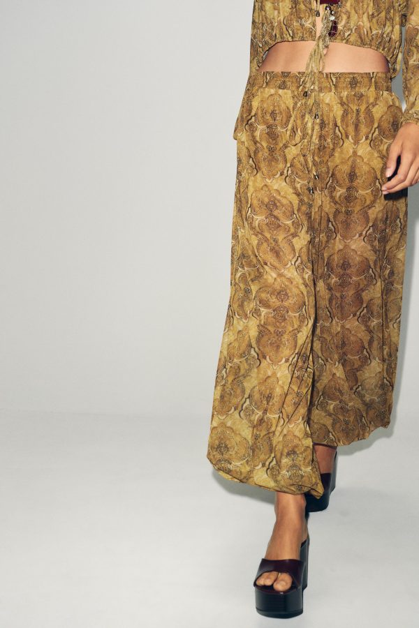 DESENLİ ŞALVAR PANTOLON - از برند زارا