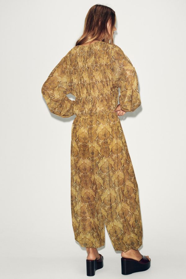 DESENLİ ŞALVAR PANTOLON - از برند زارا