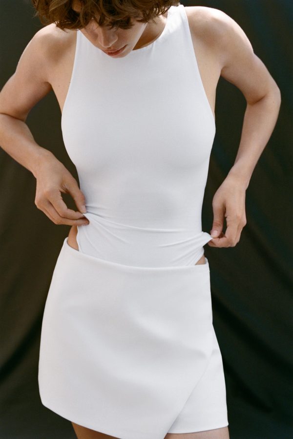 POLYAMID HALTER YAKA BODY - از برند زارا