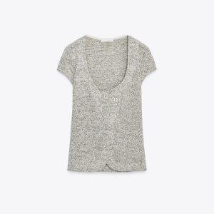 تاپ یقه‌دار دوچرخه‌سواری آستین کوتاه از برند زارا (زنانه)