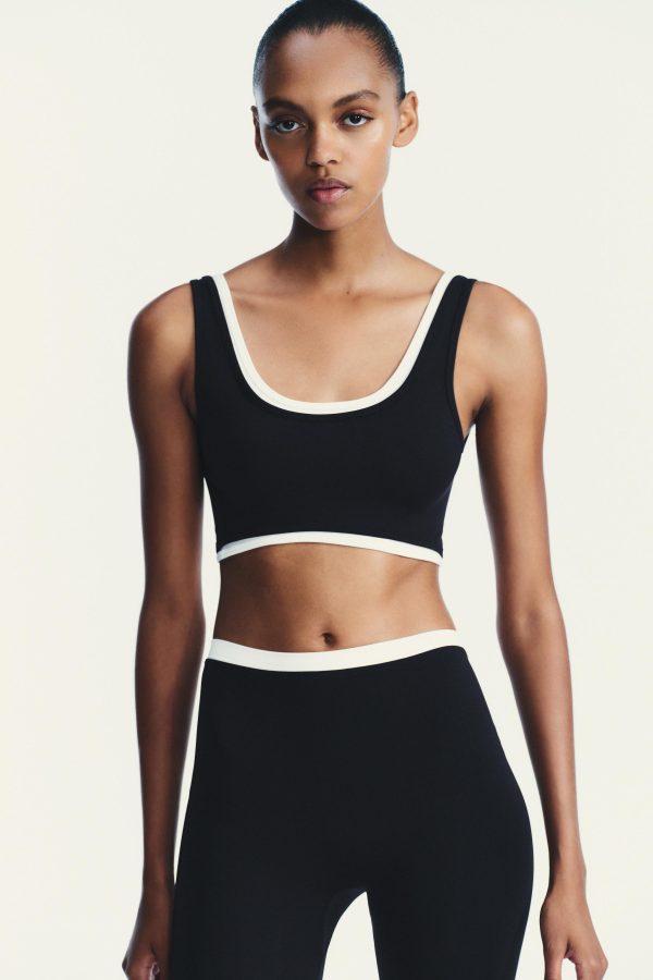 ÇİFT ETKİİ SPOR CROP TOP - از برند زارا