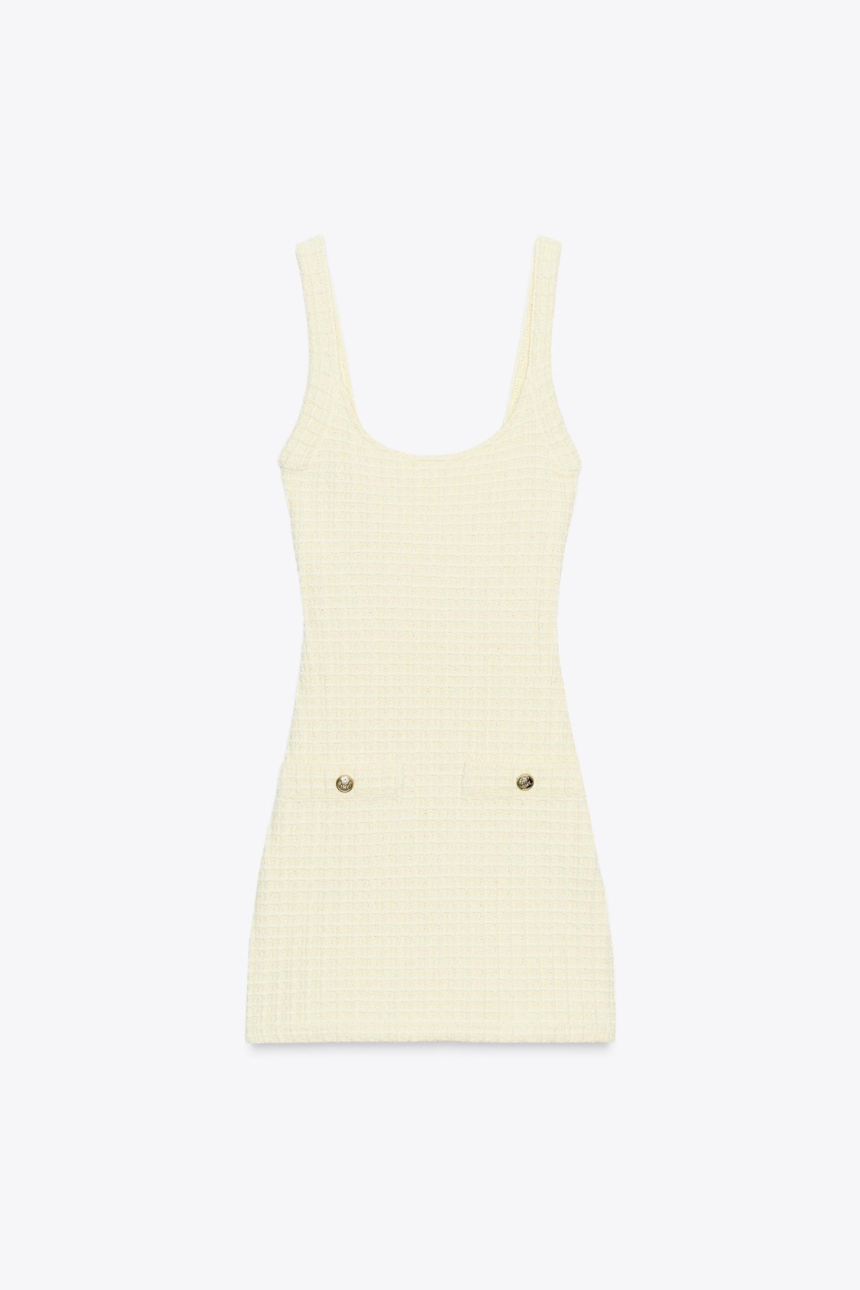 لباس کوتاه یقه گرد با جیب دکمهدار از برند زارا (زنانه)