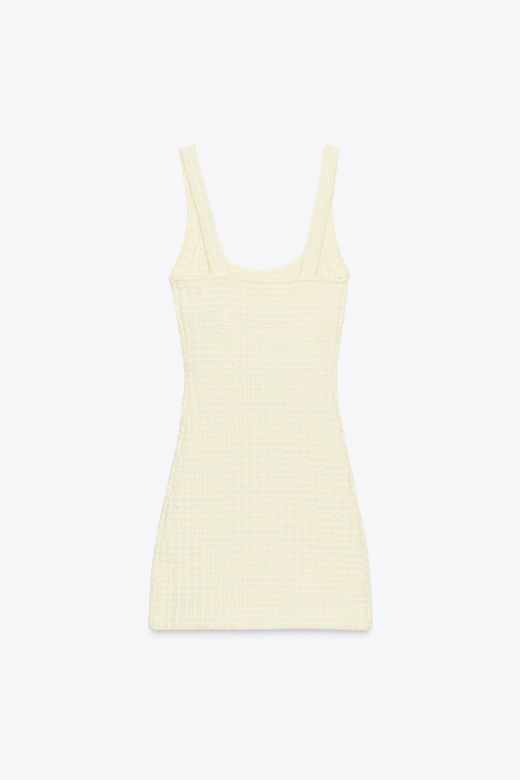 لباس کوتاه یقه گرد با جیب دکمهدار از برند زارا (زنانه)