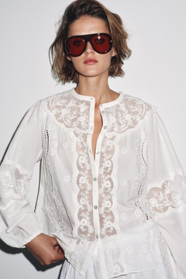 ZW COLLECTION EMBROIDERED SHIRT - از برند زارا