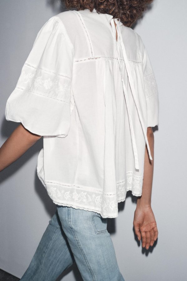 NAKIŞLI ROMANTİK BLUZ ZW COLLECTION - از برند زارا