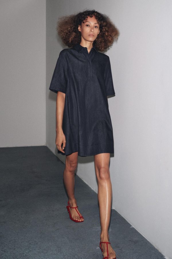 ZW COLLECTION KISA DENIM ELBİSE - از برند زارا