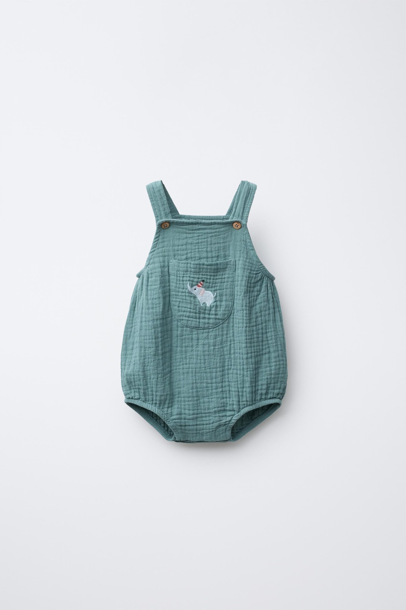 تولم یقهدار با جیب و گلدوزی فیل از برند زارا (بچه گانه)