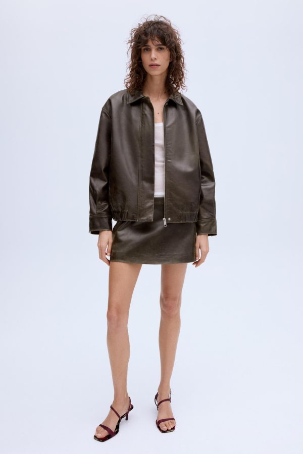 %100 DERİ BOMBER ZW COLLECTION İİTED EDİTİON - از برند زارا
