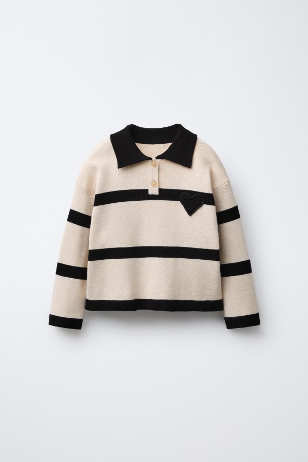 ÇİZGİİ KALP DESENLİ TRİKO POLO T-SHIRT - از برند زارا