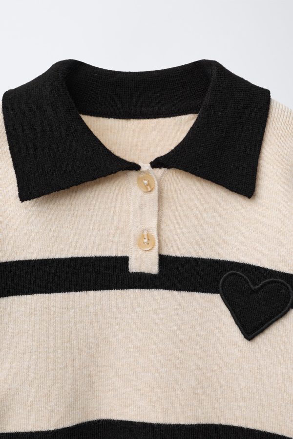 ÇİZGİİ KALP DESENLİ TRİKO POLO T-SHIRT - از برند زارا