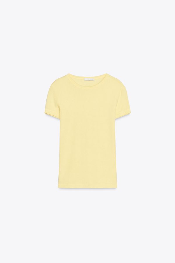 KISA KOLLU VİSKOZ T-SHIRT - از برند زارا