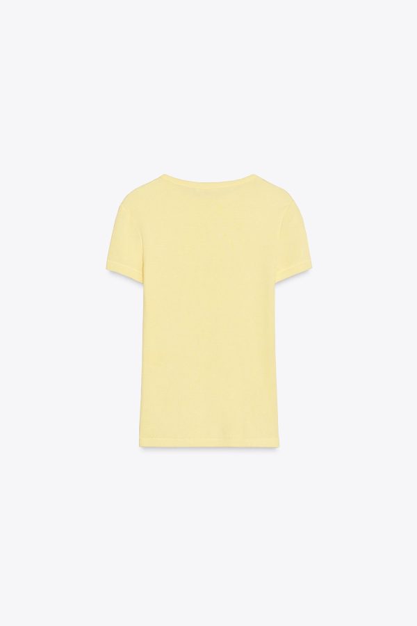 KISA KOLLU VİSKOZ T-SHIRT - از برند زارا