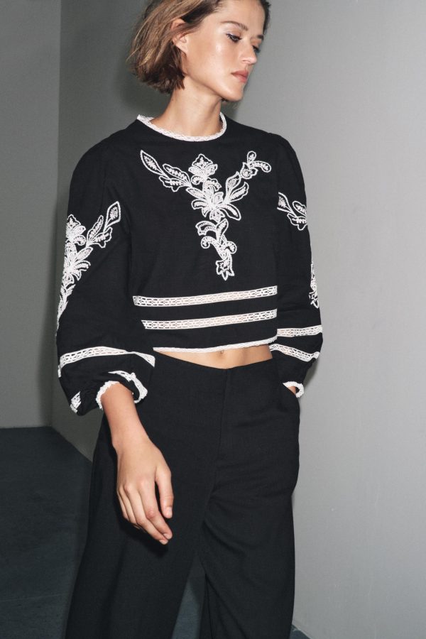 ZW COLLECTION NAKIŞLI BLUZ - از برند زارا