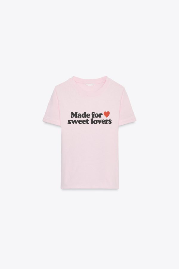 BASKILI YIRTMAÇLI PAMUKLU T-SHIRT - از برند زارا