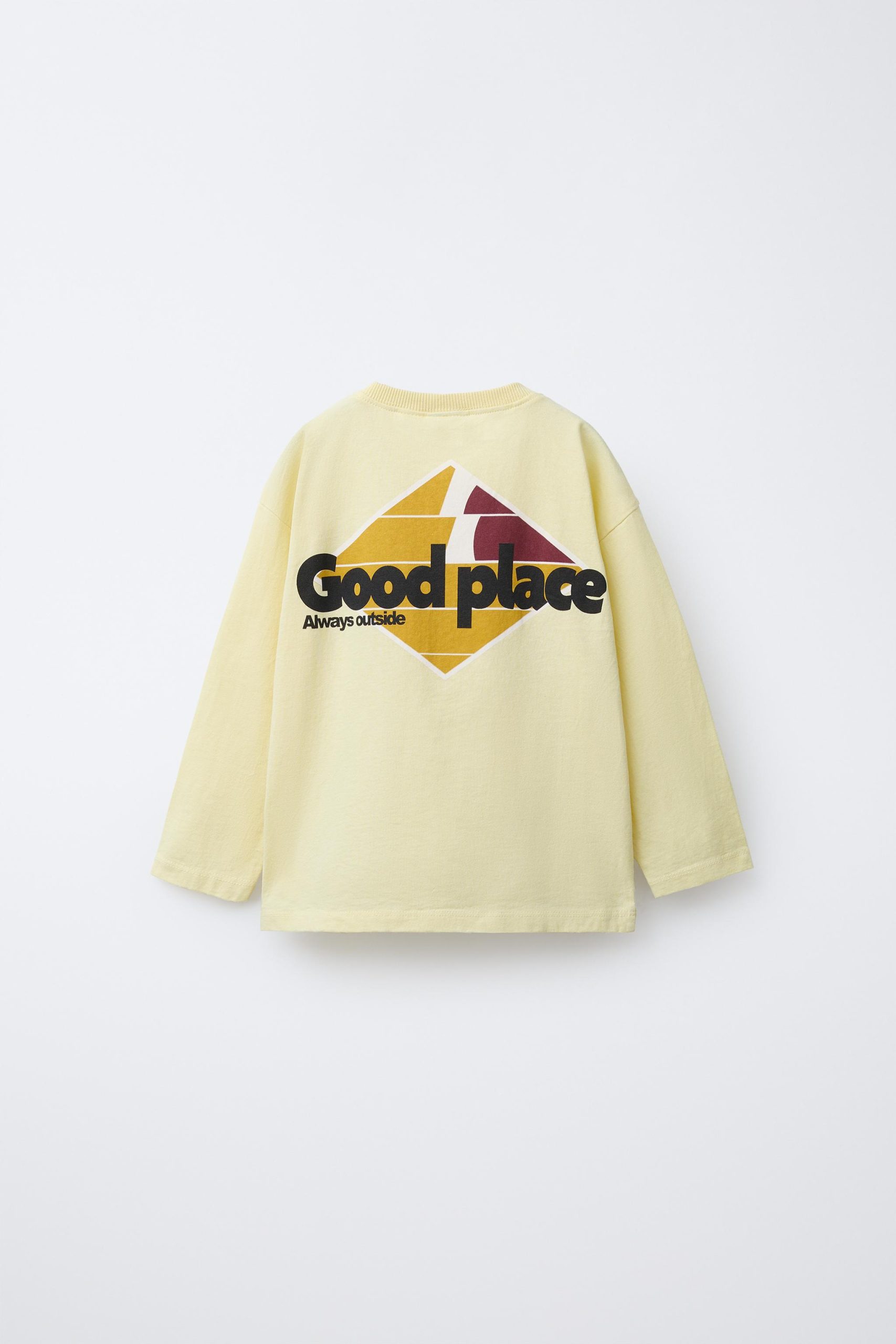 تیشرت پنبهای یقه گرد آستین بلند از برند زارا