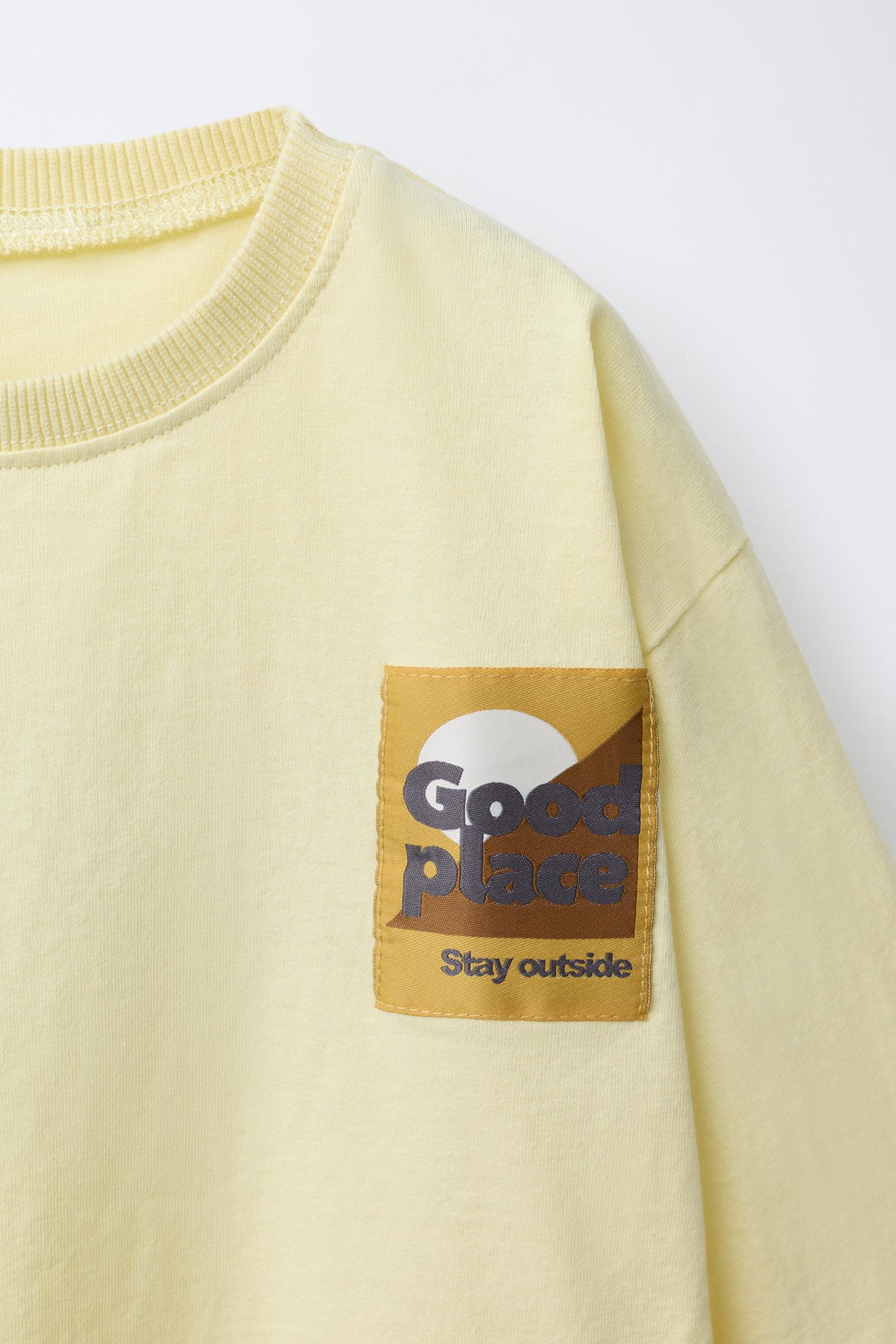 تیشرت پنبهای یقه گرد آستین بلند از برند زارا