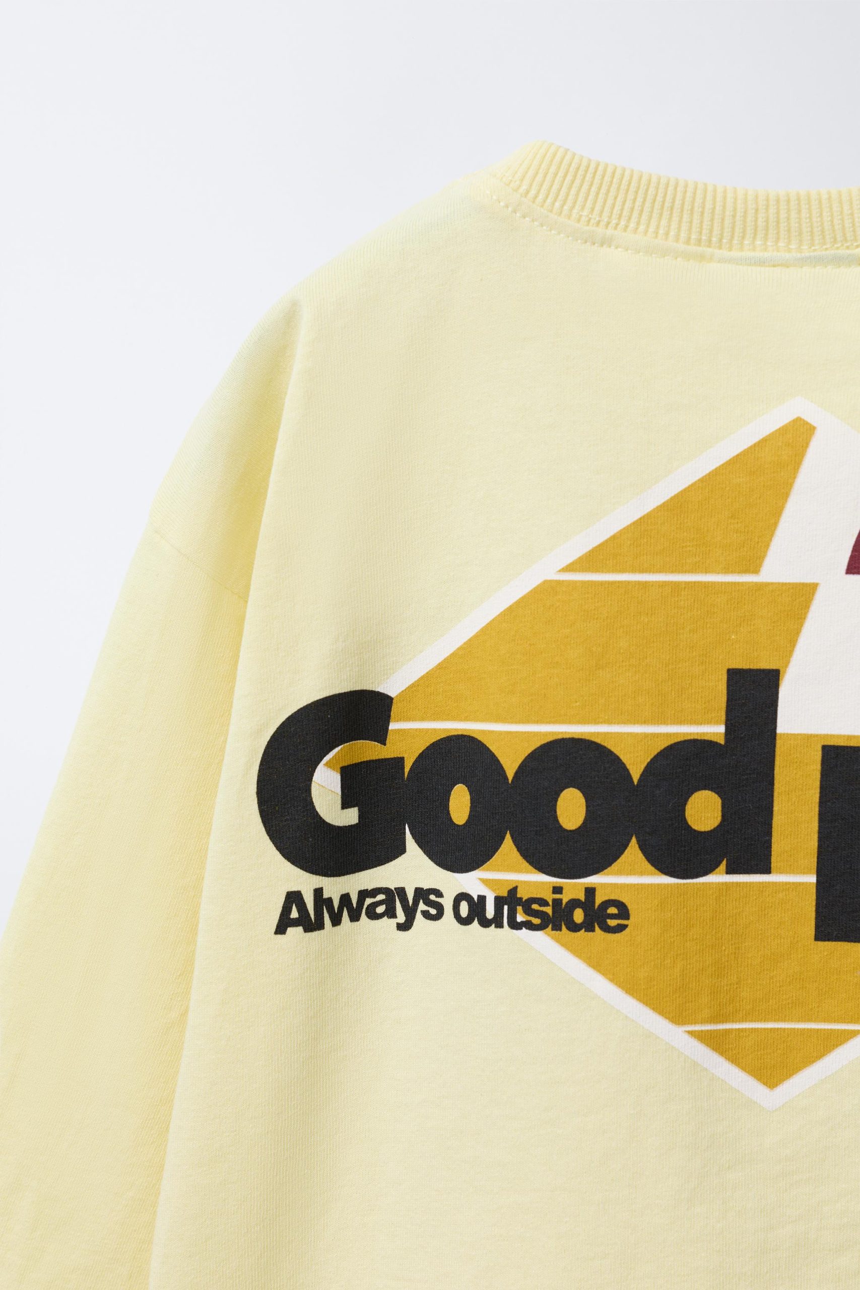 تیشرت پنبهای یقه گرد آستین بلند از برند زارا