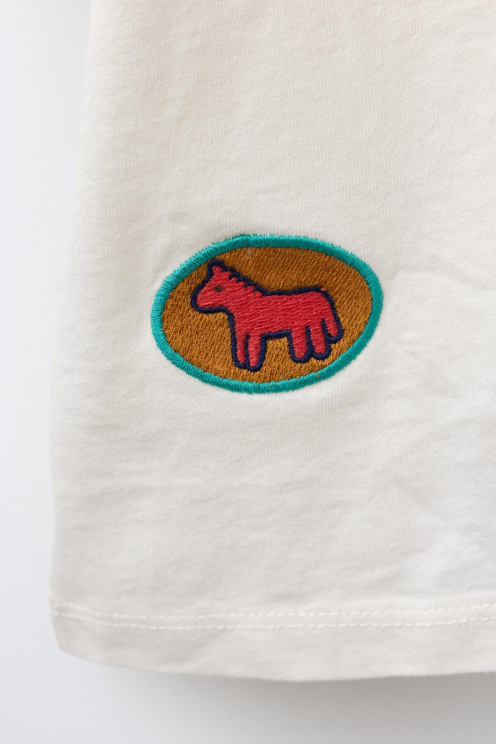 تیشرت پنبهای یقه گرد گلدوزی شده از برند زارا