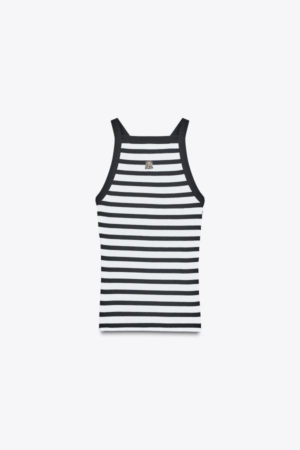 ZARA BROŞLU ÇİZGİİ TOP - از برند زارا