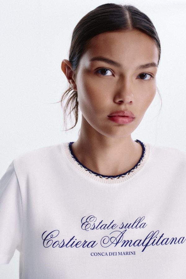 KALIN TRİKO YAKALI YAZILI T-SHIRT - از برند زارا