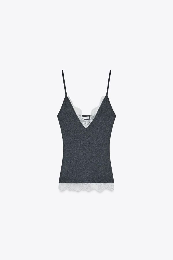 DANTEL ASKILI TOP - از برند زارا