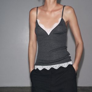 DANTEL ASKILI TOP - از برند زارا