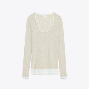 تی‌شرت آستین بلند یقه گرد معمولی از برند زارا (زنانه)