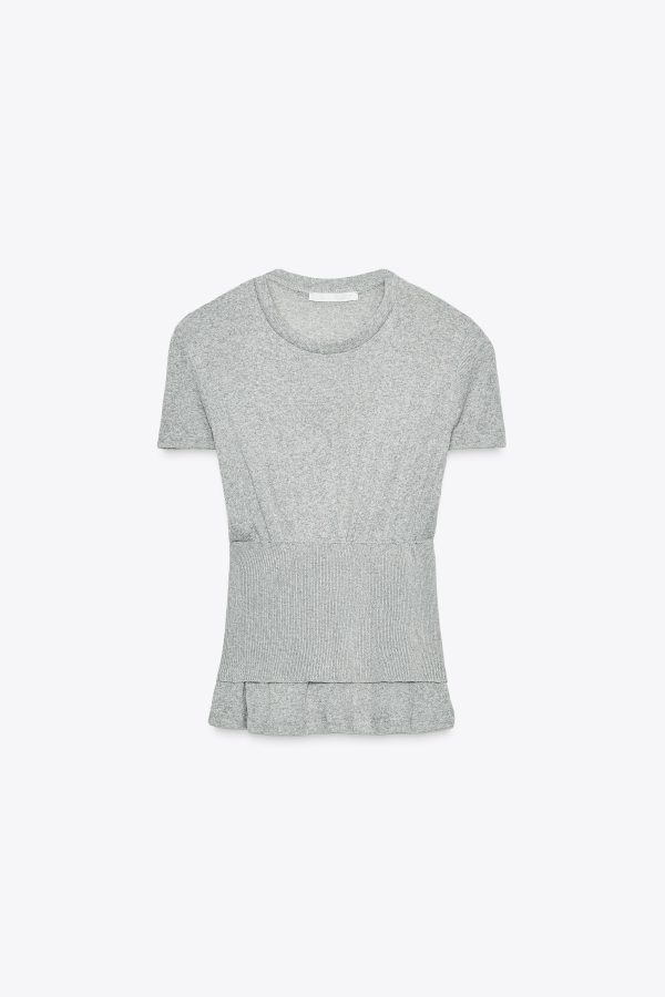ÇİFT KORSELİ KALIN TRİKO T-SHIRT - از برند زارا