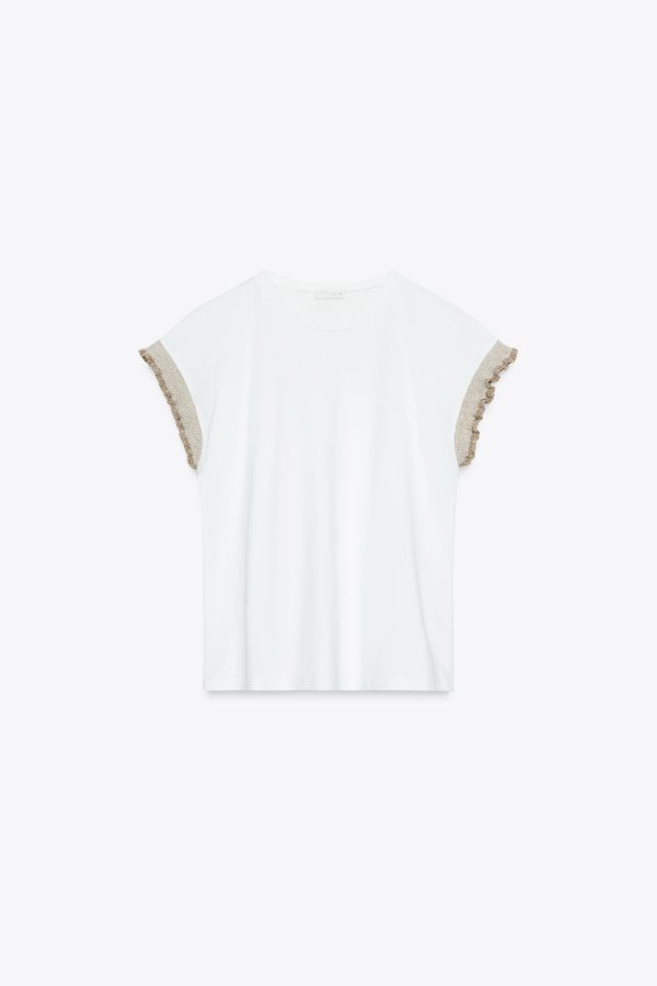 FIRFIRLI METALİK İPLİKLİ T-SHIRT - از برند زارا