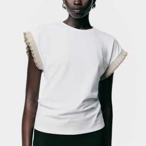 FIRFIRLI METALİK İPLİKLİ T-SHIRT - از برند زارا