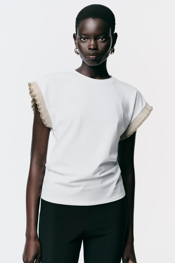 FIRFIRLI METALİK İPLİKLİ T-SHIRT - از برند زارا