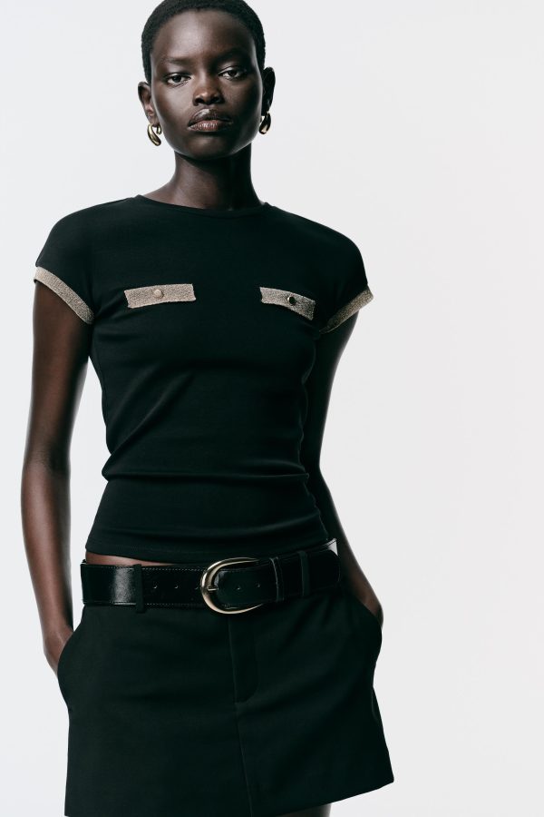 METALİK İPLİKLİ T-SHIRT - از برند زارا